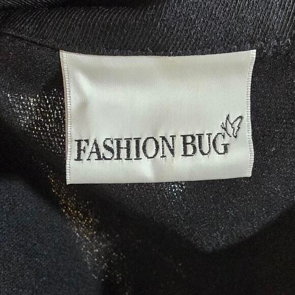 Vintage 90s/Y2K Fashion Bug Black Blazer Style Button Down - Picture 5 of 5